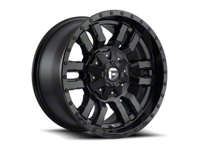 Fuel Wheels Sledge Gloss and Matte Black 8-Lug Wheel; 20x9; 1mm Offset (01-06 Sierra 2500 HD)