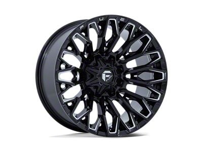 Fuel Wheels Strike Gloss Black Milled 8-Lug Wheel; 20x9; 1mm Offset (01-06 Sierra 2500 HD)