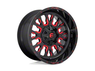 Fuel Wheels Stroke Gloss Black with Red Tint Clear 8-Lug Wheel; 18x9; -12mm Offset (01-06 Sierra 2500 HD)