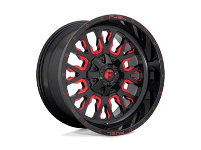 Fuel Wheels Stroke Gloss Black with Red Tint Clear 8-Lug Wheel; 20x10; -18mm Offset (01-06 Sierra 2500 HD)