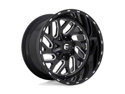 Fuel Wheels Triton Gloss Black Milled 8-Lug Wheel; 20x9; 1mm Offset (01-06 Sierra 2500 HD)