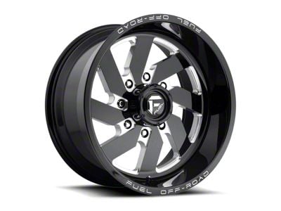 Fuel Wheels Turbo Gloss Black Milled 8-Lug Wheel; 20x10; -18mm Offset (01-06 Sierra 2500 HD)