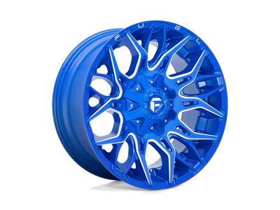 Fuel Wheels Twitch Anodized Blue Milled 8-Lug Wheel; 20x9; 1mm Offset (01-06 Sierra 2500 HD)