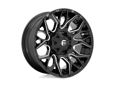 Fuel Wheels Twitch Glossy Black Milled 8-Lug Wheel; 20x9; 1mm Offset (01-06 Sierra 2500 HD)