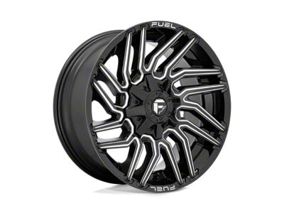 Fuel Wheels Typhoon Gloss Black Milled 8-Lug Wheel; 20x9; 1mm Offset (01-06 Sierra 2500 HD)