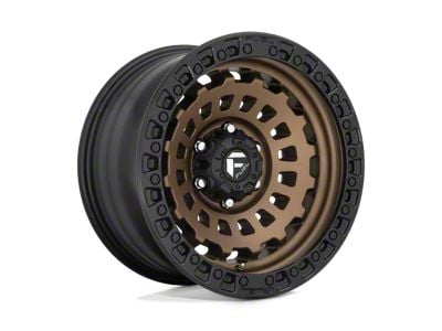 Fuel Wheels Zephyr Matte Bronze with Black Bead Ring 8-Lug Wheel; 17x9; 1mm Offset (01-06 Sierra 2500 HD)