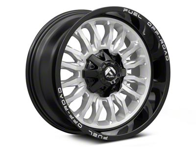 Fuel Wheels Arc Silver Brushed Face with Milled Black Lip 8-Lug Wheel; 22x12; -44mm Offset (01-06 Sierra 3500 HD SRW)