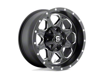 Fuel Wheels Boost Matte Black Milled 8-Lug Wheel; 18x9; 1mm Offset (01-06 Sierra 3500 HD SRW)