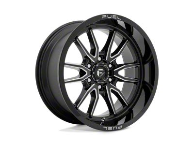 Fuel Wheels Clash Gloss Black Milled 8-Lug Wheel; 20x9; 1mm Offset (01-06 Sierra 3500 HD SRW)