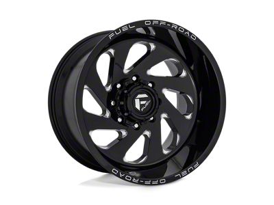 Fuel Wheels Clash Gloss Black Milled 8-Lug Wheel; 20x9; 20mm Offset (01-06 Sierra 3500 HD SRW)