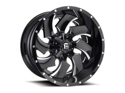 Fuel Wheels Cleaver Gloss Black Milled Wheel; 24x16; -44mm Offset (01-06 Sierra 3500 HD SRW)