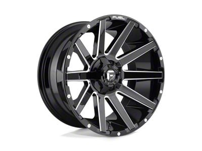 Fuel Wheels Contra Gloss Black Milled 8-Lug Wheel; 20x10; -18mm Offset (01-06 Sierra 3500 HD SRW)