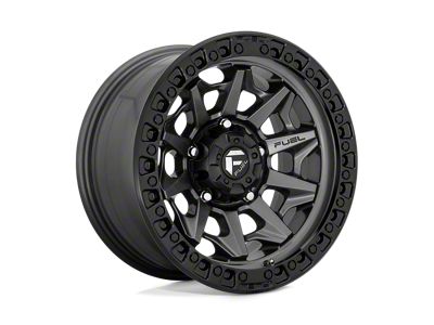 Fuel Wheels Covert Matte Gunmetal with Black Bead Ring 8-Lug Wheel; 18x9; 1mm Offset (01-06 Sierra 3500 HD SRW)