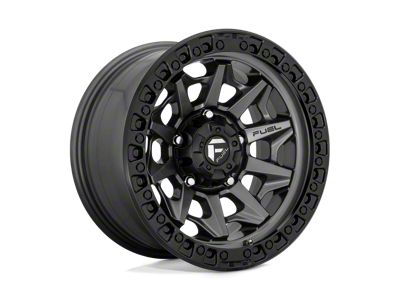 Fuel Wheels Covert Matte Gunmetal with Black Bead Ring 8-Lug Wheel; 20x9; 20mm Offset (01-06 Sierra 3500 HD SRW)