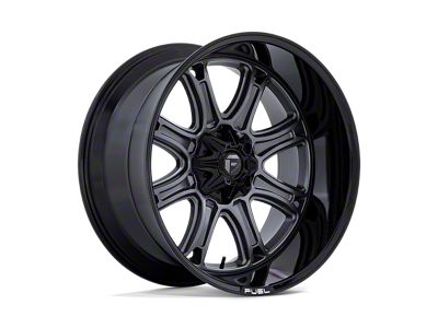 Fuel Wheels Darkstar Matte Gunmetal with Black Lip 8-Lug Wheel; 20x9; 1mm Offset (01-06 Sierra 3500 HD SRW)