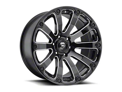 Fuel Wheels Diesel Gloss Black Milled 8-Lug Wheel; 20x10; -18mm Offset (01-06 Sierra 3500 HD SRW)