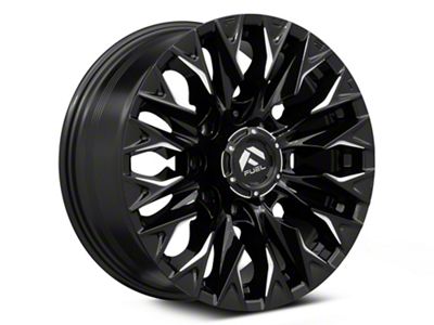 Fuel Wheels Flame Gloss Black Milled 8-Lug Wheel; 20x9; 1mm Offset (01-06 Sierra 3500 HD SRW)