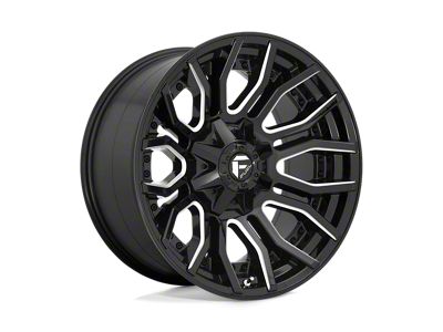 Fuel Wheels Flow Gloss Black Milled 8-Lug Wheel; 18x9; -12mm Offset (01-06 Sierra 3500 HD SRW)