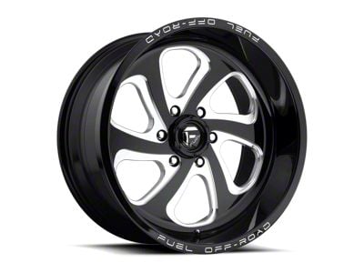 Fuel Wheels Flow Gloss Black Milled 8-Lug Wheel; 18x9; 20mm Offset (01-06 Sierra 3500 HD SRW)