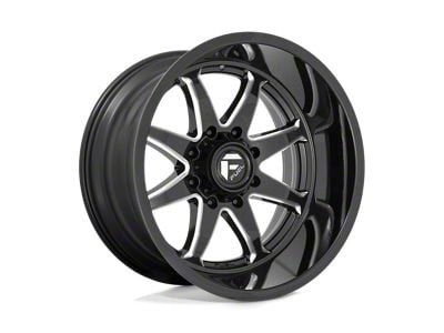 Fuel Wheels Hammer Gloss Black Milled 8-Lug Wheel; 20x10; -18mm Offset (01-06 Sierra 3500 HD SRW)