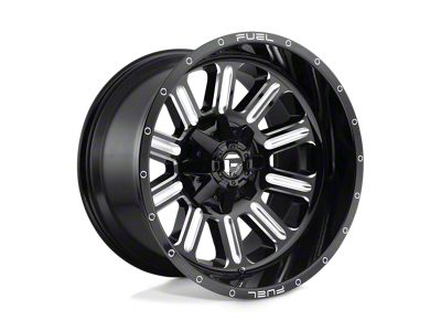 Fuel Wheels Hardline Gloss Black Milled 8-Lug Wheel; 18x9; 1mm Offset (01-06 Sierra 3500 HD SRW)