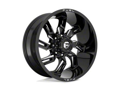 Fuel Wheels Lockdown Gloss Black Milled 8-Lug Wheel; 20x10; -18mm Offset (01-06 Sierra 3500 HD SRW)