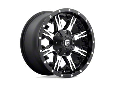 Fuel Wheels Nutz Matte Black Machined 8-Lug Wheel; 20x10; -12mm Offset (01-06 Sierra 3500 HD SRW)