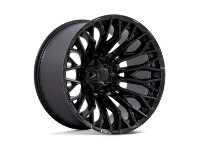 Fuel Wheels Quake Gloss Black Milled 8-Lug Wheel; 20x9; 1mm Offset (01-06 Sierra 3500 HD SRW)