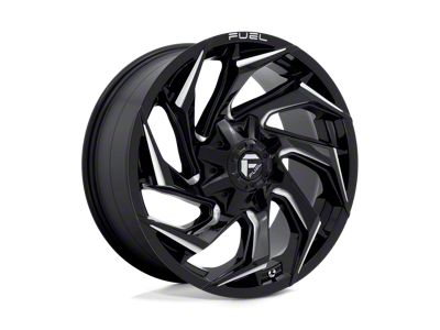 Fuel Wheels Reaction Gloss Black Milled 8-Lug Wheel; 20x9; 20mm Offset (01-06 Sierra 3500 HD SRW)