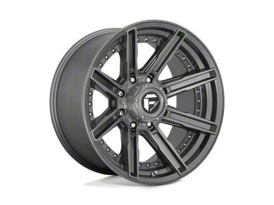 Fuel Wheels Rogue Platinum Brushed Gunmetal Tinted Clear 8-Lug Wheel; 20x10; -18mm Offset (01-06 Sierra 3500 HD SRW)