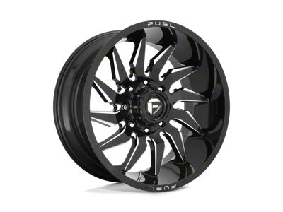 Fuel Wheels Saber Gloss Black Milled 8-Lug Wheel; 20x10; -18mm Offset (01-06 Sierra 3500 HD SRW)