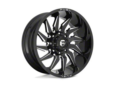 Fuel Wheels Saber Gloss Black Milled 8-Lug Wheel; 22x10; -18mm Offset (01-06 Sierra 3500 HD SRW)