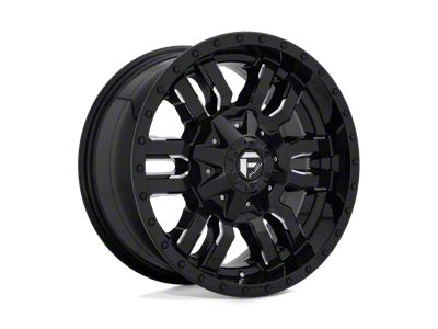 Fuel Wheels Sledge Gloss Black Milled 8-Lug Wheel; 18x9; 20mm Offset (01-06 Sierra 3500 HD SRW)