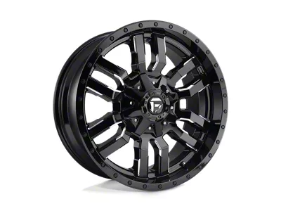 Fuel Wheels Sledge Gloss Black Milled 8-Lug Wheel; 22x12; -44mm Offset (01-06 Sierra 3500 HD SRW)