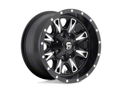 Fuel Wheels Throttle Matte Black Milled 8-Lug Wheel; 17x9; 1mm Offset (01-06 Sierra 3500 HD SRW)