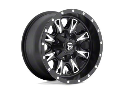 Fuel Wheels Throttle Matte Black Milled 8-Lug Wheel; 20x9; 1mm Offset (01-06 Sierra 3500 HD SRW)