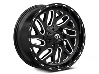 Fuel Wheels Triton Gloss Black Milled 8-Lug Wheel; 20x10; -18mm Offset (01-06 Sierra 3500 HD SRW)