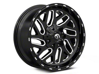 Fuel Wheels Triton Gloss Black Milled 8-Lug Wheel; 22x10; -18mm Offset (01-06 Sierra 3500 HD SRW)