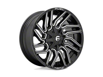 Fuel Wheels Typhoon Gloss Black Milled 8-Lug Wheel; 20x10; -18mm Offset (01-06 Sierra 3500 HD SRW)