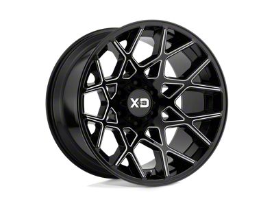 Fuel Wheels Vortex Gloss Black with Red Tinted Clear 8-Lug Wheel; 20x10; -18mm Offset (01-06 Sierra 3500 HD SRW)