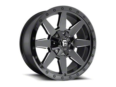 Fuel Wheels Wildcat Gloss Black Milled 8-Lug Wheel; 20x9; 1mm Offset (01-06 Sierra 3500 HD SRW)