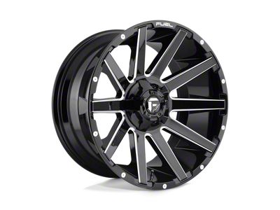 Fuel Wheels Contra Gloss Black Milled 8-Lug Wheel; 20x10; -18mm Offset (01-06 Silverado 2500 HD)