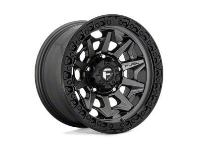 Fuel Wheels Covert Matte Gunmetal with Black Bead Ring 8-Lug Wheel; 18x9; 1mm Offset (01-06 Silverado 2500 HD)