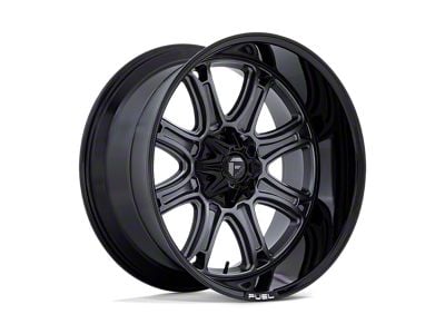 Fuel Wheels Darkstar Matte Gunmetal with Black Lip 8-Lug Wheel; 22x9; 1mm Offset (01-06 Silverado 2500 HD)