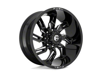 Fuel Wheels Lockdown Gloss Black Milled 8-Lug Wheel; 20x9; 1mm Offset (01-06 Silverado 2500 HD)