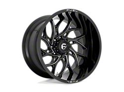 Fuel Wheels Runner Gloss Black Milled 8-Lug Wheel; 24x14; -75mm Offset (01-06 Silverado 2500 HD)