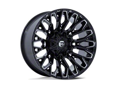 Fuel Wheels Strike Gloss Black Milled 8-Lug Wheel; 22x10; -18mm Offset (01-06 Silverado 2500 HD)