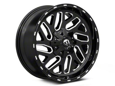 Fuel Wheels Triton Gloss Black Milled 8-Lug Wheel; 22x10; -18mm Offset (01-06 Silverado 2500 HD)