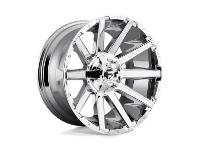 Fuel Wheels Assault Chrome with Gloss Black Lip 8-Lug Wheel; 22x10; -13mm Offset (01-06 Silverado 3500 HD SRW)