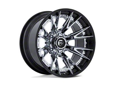 Fuel Wheels Catalyst Chrome with Gloss Black Lip 8-Lug Wheel; 20x10; -18mm Offset (01-06 Silverado 3500 HD SRW)